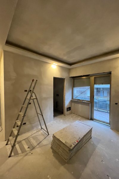 Camera con stuccatura completata - Civitavecchia